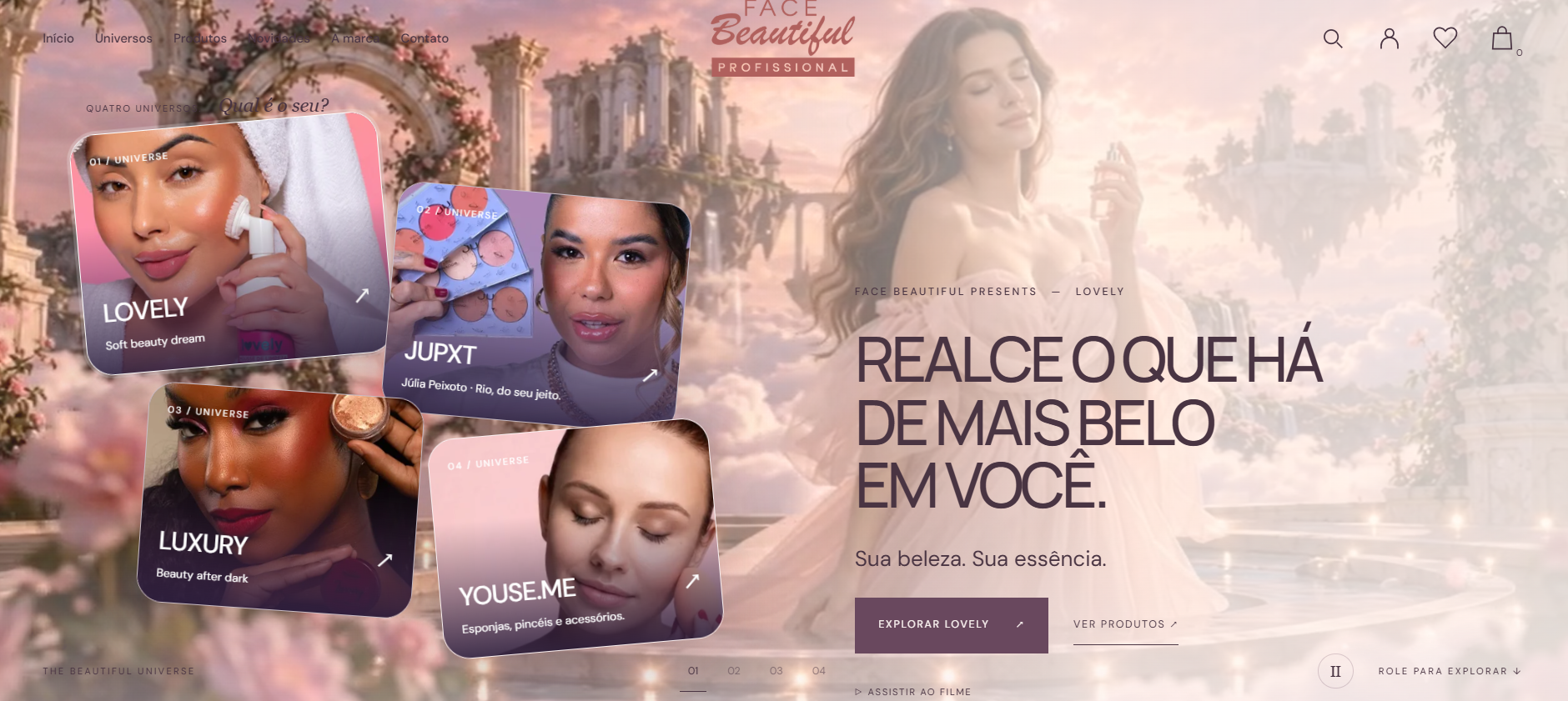 Tela real do rebrand Face Beautiful — Lovely